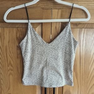 Gaze size XS cropped cheetah print top